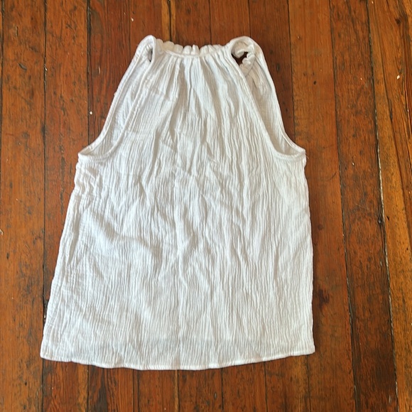Joie Cotton Gauze Ruffle Collar White Sleeveless
Top Small - Picture 5 of 10